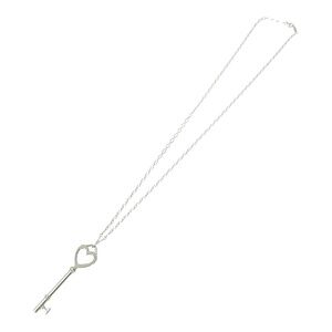 TIFFANY Co Silver Heart Key Necklace